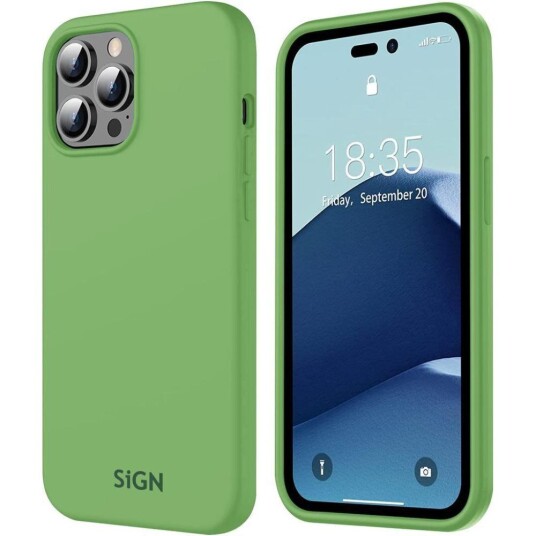 SiGN Liquid Silicone Case Til Iphone 14 Pro Max - Jade Grønn