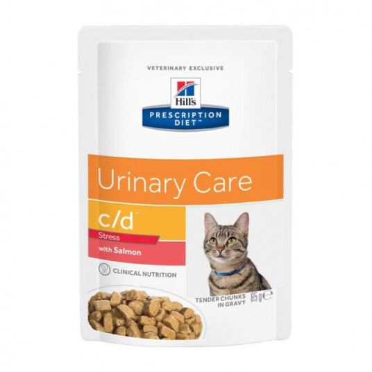Hill's Feline c/d Urinary Care Stress Laks Våtfor 12x85g