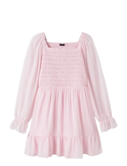 LMTD Nlfheave Ls Short Dress Pink 164