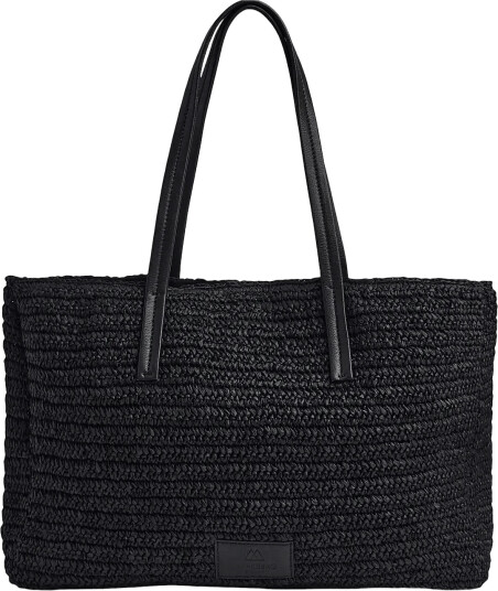 Markberg Avanimbg Shopper Raffia Black ONE SIZE Markberg Avanimbg Shopper Raffia Black ONE SIZE