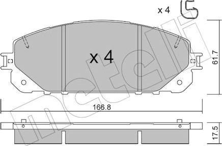 METELLI 22 1000 0 Bremseklosser