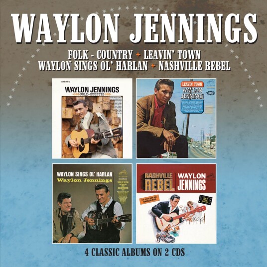 Waylon Jennings FolkCountry / Leavin' Town / Waylon Sings Ol' Harlan / Nashville Rebel CD Waylon Jennings FolkCountry / Leavin' Town / Waylon Sings Ol' Harlan / Nashville Rebel CD