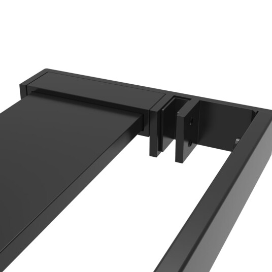 vidaXL Dusjhylle for dusjvegg svart 80 cm aluminium