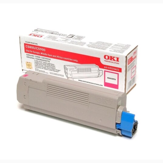OKI C5800/C5900/C5550 M Toner - 43324422 Original - Magenta 5000 sider