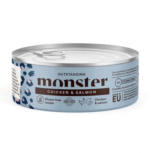 Monster Kattemat Kylling & Laks 100g Våtfor med Multi Protein
