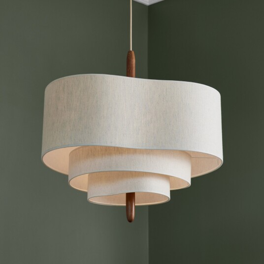 MARKET SET Pebble tekstil hengelampe kremfarget Ø 58 cm Stue Beige