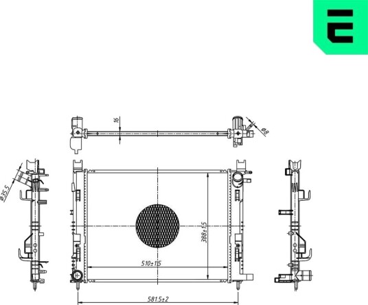 ERA 673031 Radiator motorkjøling ERA 673031 Radiator motorkjøling