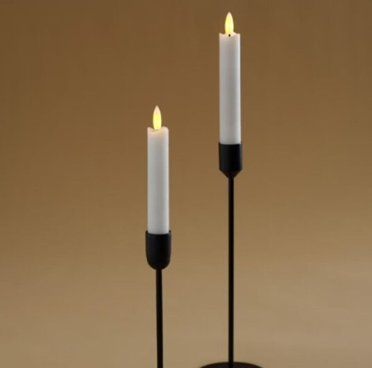 Northlight LED Antikklys Hvit 16cm 2 pack Batteridrevet