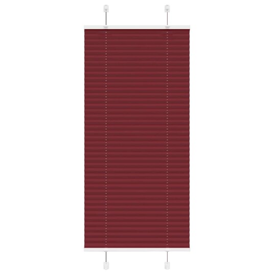Plisségardin Bordeaux Rød 60x100 cm Stoff Bredde 59,4