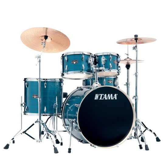 Tama Ip52h6wc-Hlb Imperialstar 5-Del 22 Komplett Sett M. Cymb.Hairline Blue Tama Ip52h6wc-Hlb Imperialstar 5-Del 22 Komplett Sett M. Cymb.Hairline Blue