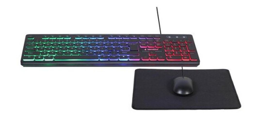 Gembird KBS-UML-01 - keyboard mouse and mouse pad set - US - Tastatur, mus og musematte, sett - Amerikansk Engelsk - Svart Gembird KBS-UML-01 - keyboard mouse and mouse pad set - US - Tastatur, mus og musematte, sett - Amerikansk Engelsk - Svart