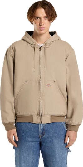 Dickies Men"s Hilham Hooded Canvas Jacket Desert Sand M