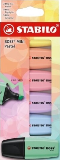 Stabilo Boss Mini Pastellove Overstrykningspenn Assorterte Farger, 6 Stk (07/6-2-01)