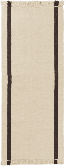 Ferm Living Calm kelim entréteppe Off white Coffee 80x200 cm