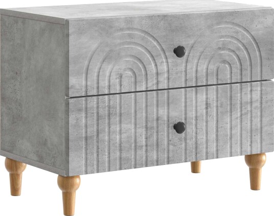  Nattbordskap Betonggrå 62 x 34,5 x 48 cm Konstruert tre