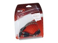 ACV 30.4970-102, RCA, Hankjønn, 2 x RCA, Hunkjønn, 0,3 m, Sort