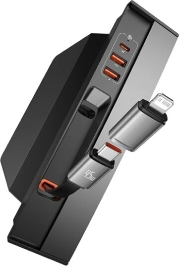 Baseus Hub T-Space, Usb Type-C, Akrylonitril-Butadien-Styren (Abs), Aluminium, Polykarbonat (Pc), 45 W, 1 M, Tesla Model 3 / Tesla Model Y, 294 Mm
