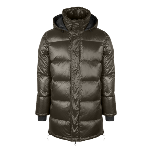 Sidney Down Parka Olive Night S Glossy down parka