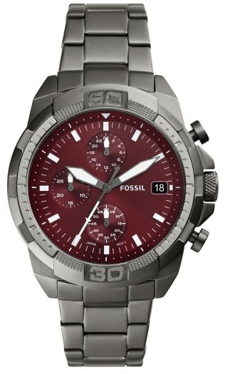 Fossil Herreklokke FS6017 Bronson Rød/Stål Ø44 mm