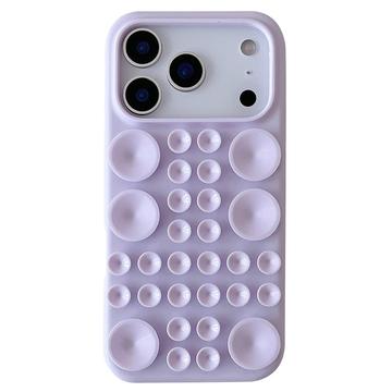 iPhone 17 Pro Max Silikon deksel med sugekopp   lys lilla