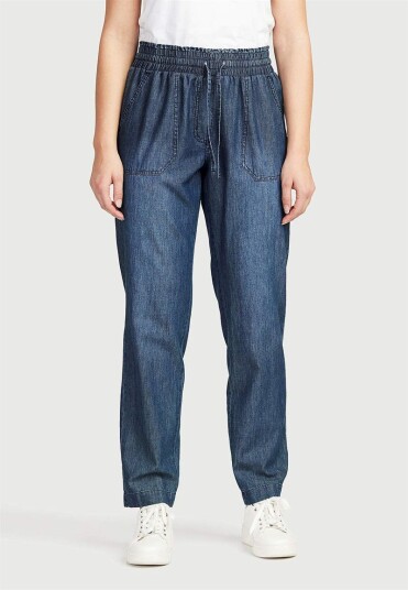 Cellbes Lang bukse i mykvasket denim Jade 56