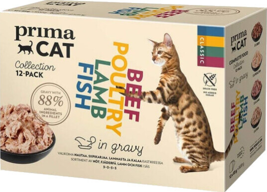 Primacat Classic Multipack In Gravy 12X85 G Primacat Classic Multipack In Gravy 12X85 G