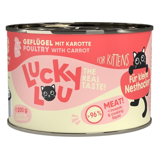 Lucky Lou Lifestage Kattunge 6 X 200 G Fjørfe
