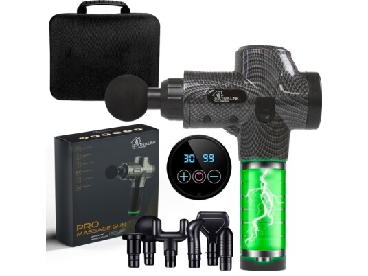Extralink Massage Gun Pro | Massasjepistol | 3800 Rpm, 6 Utskiftbare Tips Extralink Massage Gun Pro | Massasjepistol | 3800 Rpm, 6 Utskiftbare Tips