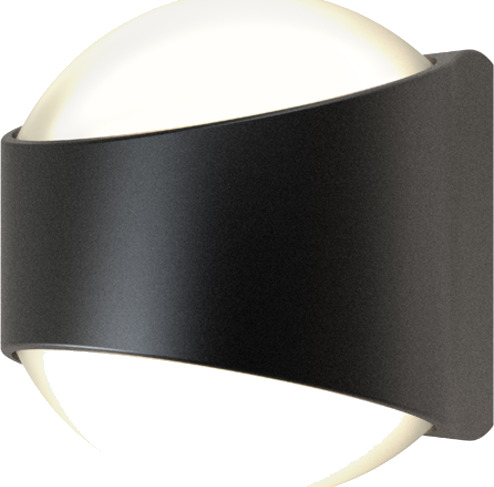 Ansell Lighting Misano Round utelys vegg 3000K svart