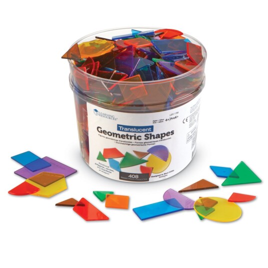 Learning Resources Geometriske former transparente 408 stk