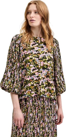 Selected Slfevie 3/4 Plisse Top B Multi/patterned 34