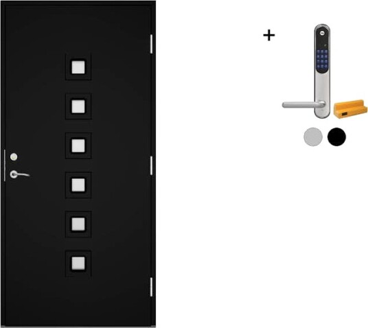 Ytterdør Swedoor Clever-Line+ Kvill med Yale Doorman Classic Home
