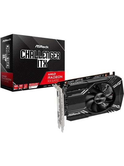 ASRock Radeon RX 6400 Challenger ITX 4GB GDDR6 - 4GB GDDR6 RAM - Grafikkort
