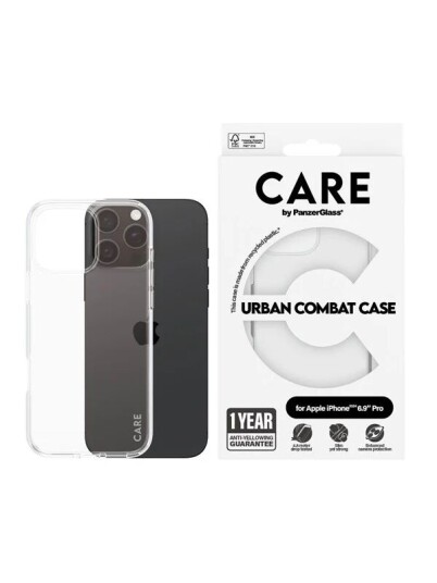 CARE by PanzerGlass Case Flagship Transparent iPhone 16 Pro Max