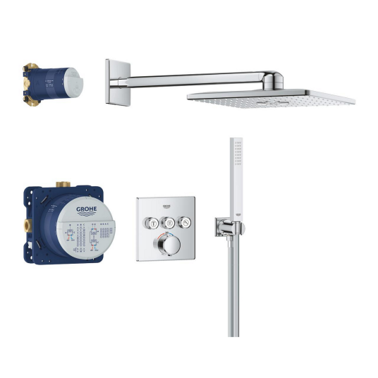 Grohe Precision Smartcontrol Dusjpakke For innbygning 3 uttak Krom