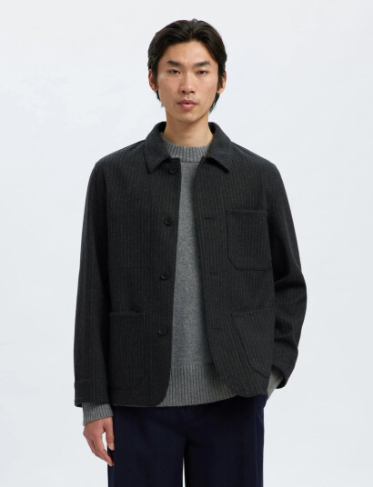Selected Slm Landon Wool Blend Hybrid Blazer Noos Grey M Selected Slm Landon Wool Blend Hybrid Blazer Noos Grey M