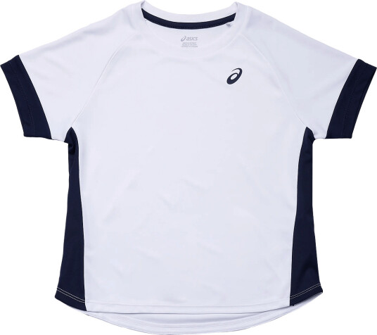 Asics Girls Tennis Ss Top White S Asics Girls Tennis Ss Top White S
