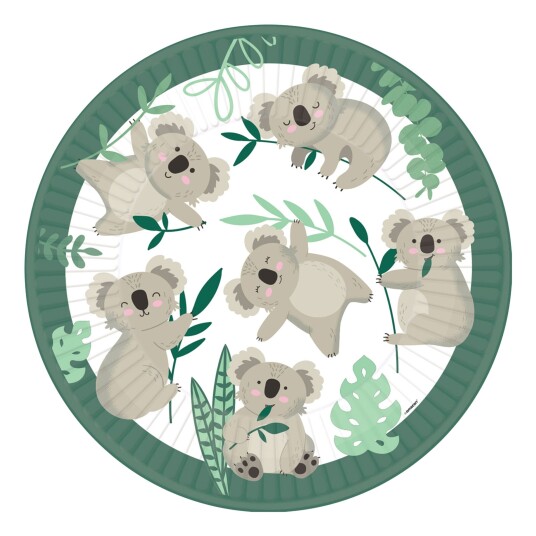 Amscan International Papptallerkener Jungel Koala - 8-pakning