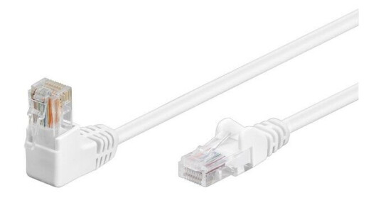 Pro 3m Cat 5e Vinklet U/UTP Nettverkskabel Hvit