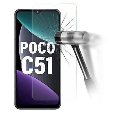 Xiaomi Poco C51 Beskyttelsesglass 9H, 0.3mm Klar