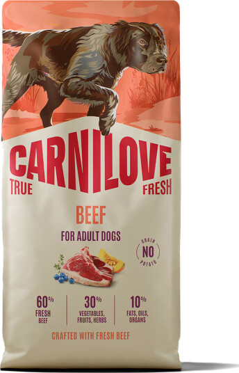 Carnilove True Fresh Tørrfôr til Voksne Hunder med Okse 12 kg Carnilove True Fresh Tørrfôr til Voksne Hunder med Okse 12 kg