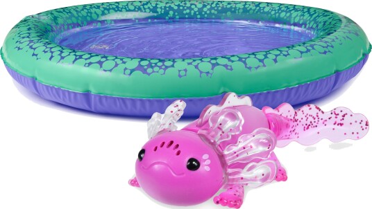 Fingerlings Axolotl Lekesett med Basseng - Magenta Glitter