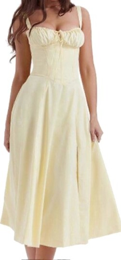 Blomstertrykt Bustier sommerkjole med snøring i midjen og blondedetaljer for kvinner