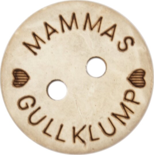 Kort Og Godt Knapp Mammas Gullklump 15 mm KN472