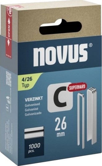 Novus Novus Tools 042 0804 Smalryggete Stifter Type 4 1000 Stk L X B 26 Mm X 6,1 Mm Novus Novus Tools 042 0804 Smalryggete Stifter Type 4 1000 Stk L X B 26 Mm X 6,1 Mm