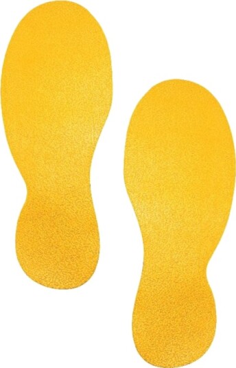 Gulvmarkering Fod Duraline Strong 90X240x0,07 Mm Gul   5 Sæt Pr. Pakke