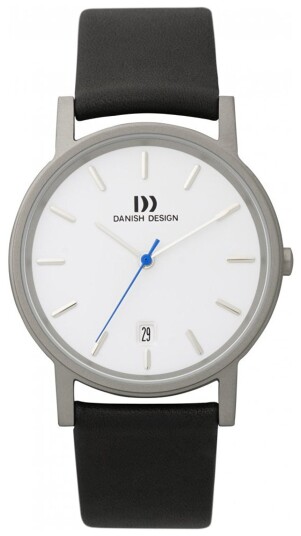 Danish Design Herreklokke IQ12Q171 Dress Hvit/Lær Ø34 mm