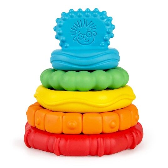 Baby Einstein Stack & Teethe™ Multi-Textured Teether Toy Baby Einstein Stack & Teethe™ Multi-Textured Teether Toy
