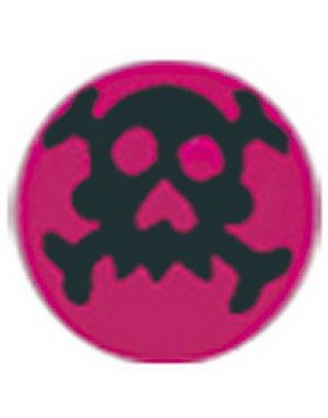 Skull Rosa Akrylkule Strl 6 mm kule til 1.6 mm stang