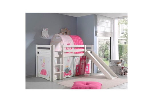 Middelseng med gardin Pino Princess Hvit Hvit Med sklie Prinsesse Ingen lommer Hvit Hvit Med sklie Prinsesse Ingen lommer